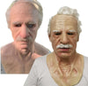 Halloween Funny Cosplay Party Mask - Old Man Head Helmet Real Mask