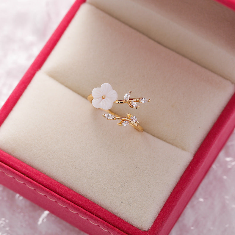 Crystal White Blossom Rings (Buy 2 Get 2 Free)